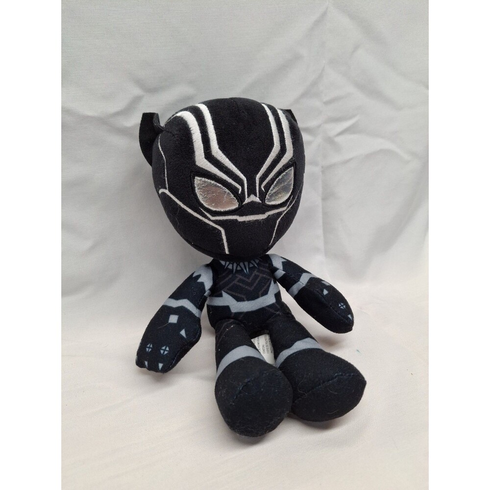 Black Panther Plush 8-inch Character Figure, T'Challa Super Hero Mattel Marvel